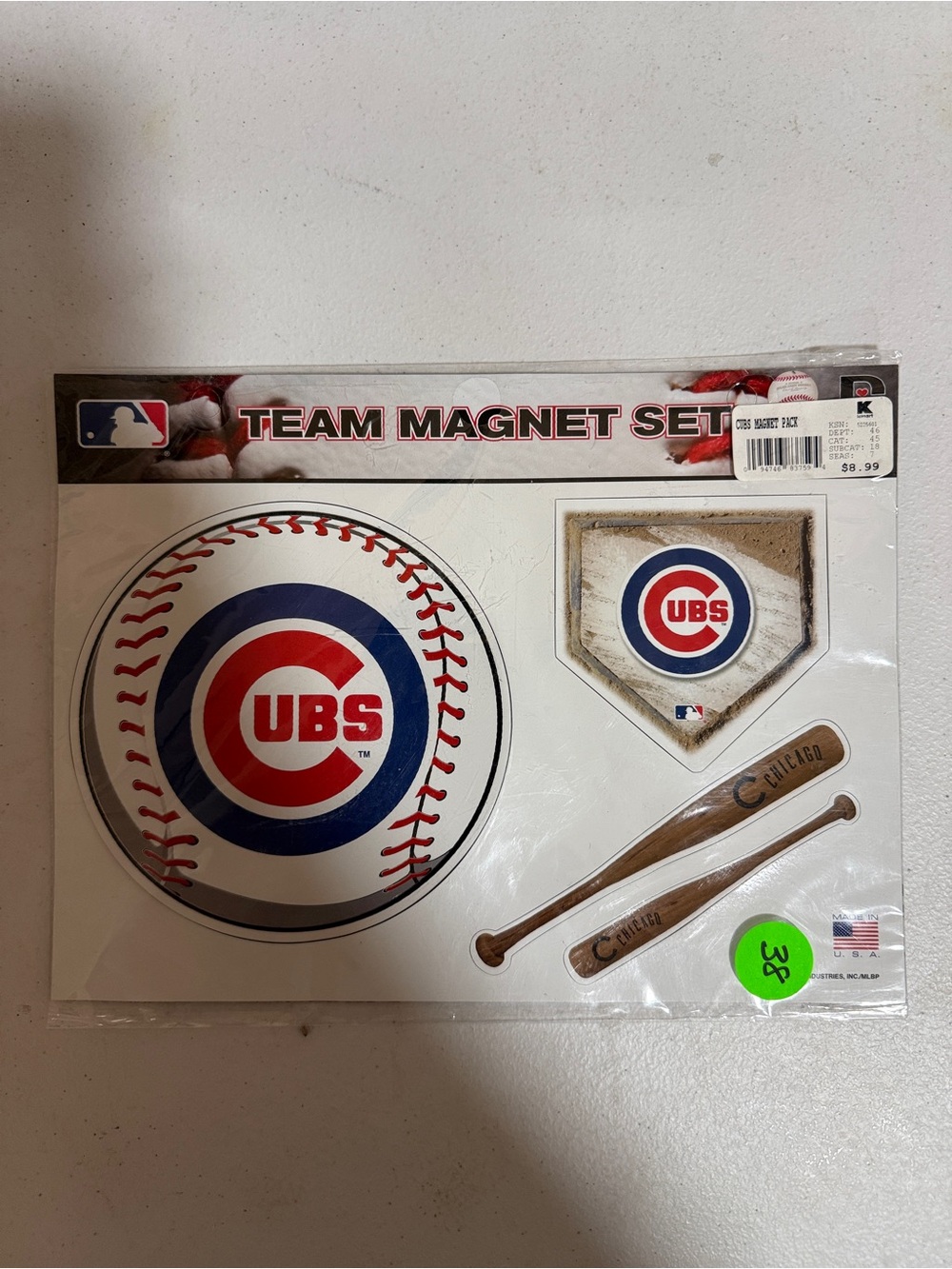 MLB Chicago Cubs Team Magnet Set - Blue, Red, White, Brown